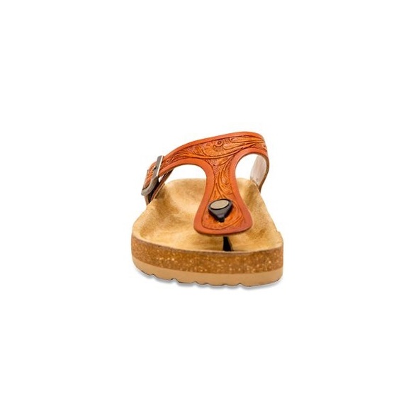 Myra Crockler Western Hand-Tooled Sandals Leather Various Sizes NWT New - Picture 5 of 8